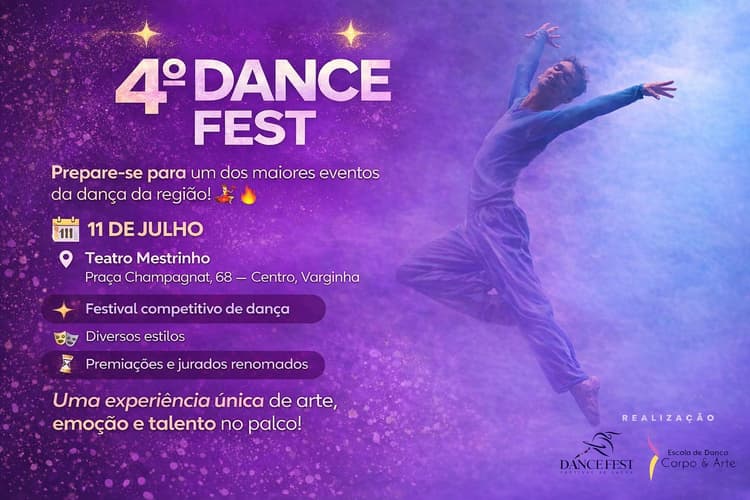 Ingresso para o evento: 4º Dance Fest - Festival de Dança